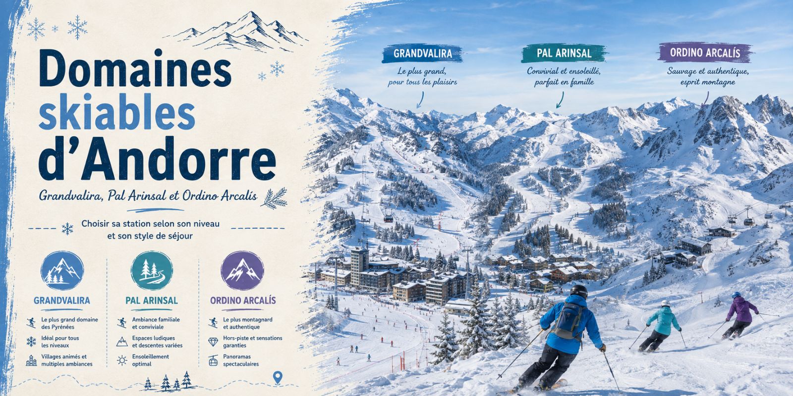 Domaines skiables d’Andorre en panorama