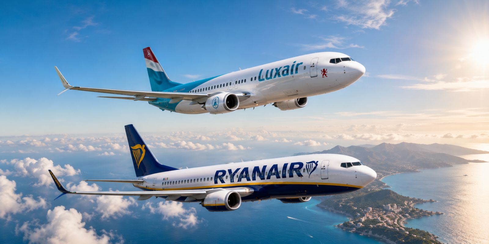 Luxair et Ryanair au départ de Luxembourg et Sarrebruck