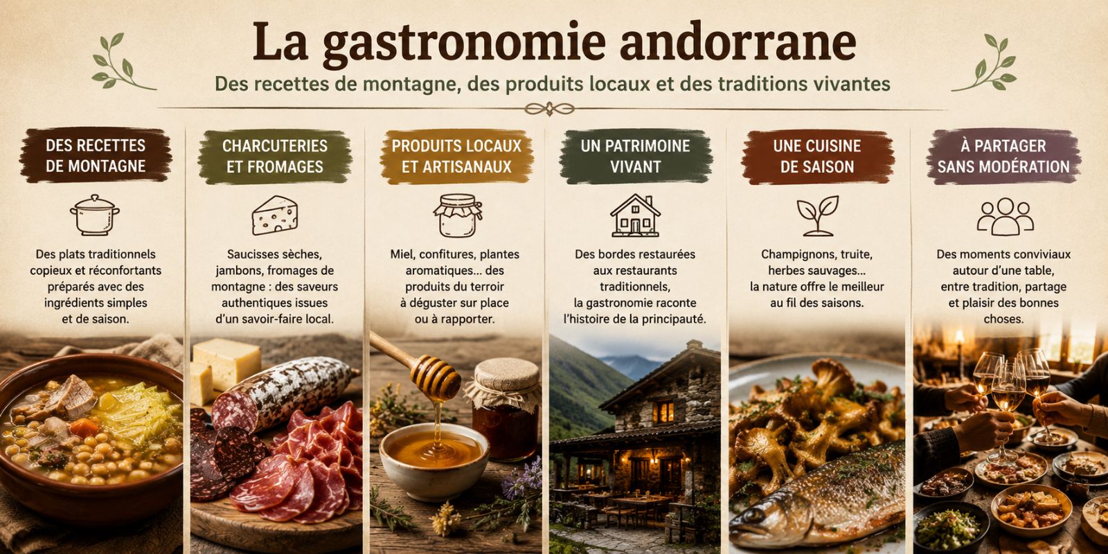 La gastronomie andorrane en six saveurs