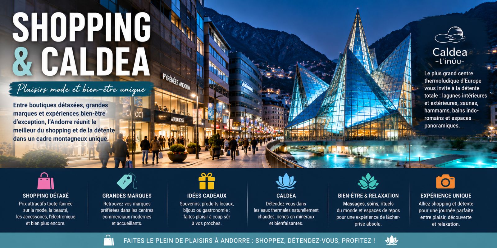 Shopping et bien-être à Andorre