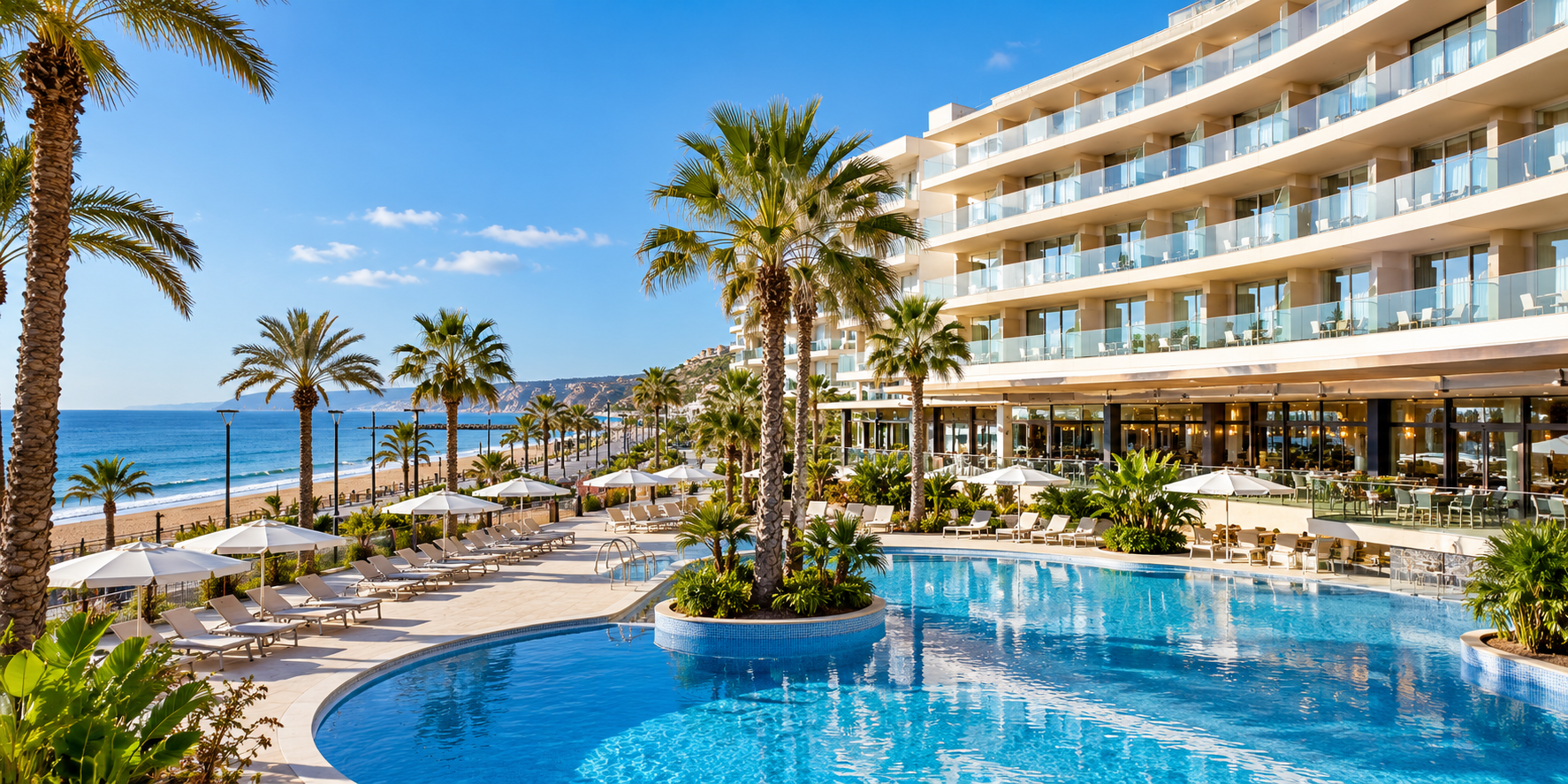 AQUA Hotel Onabrava & Spa à Santa Susanna avec piscine et vue sur la Méditerranée