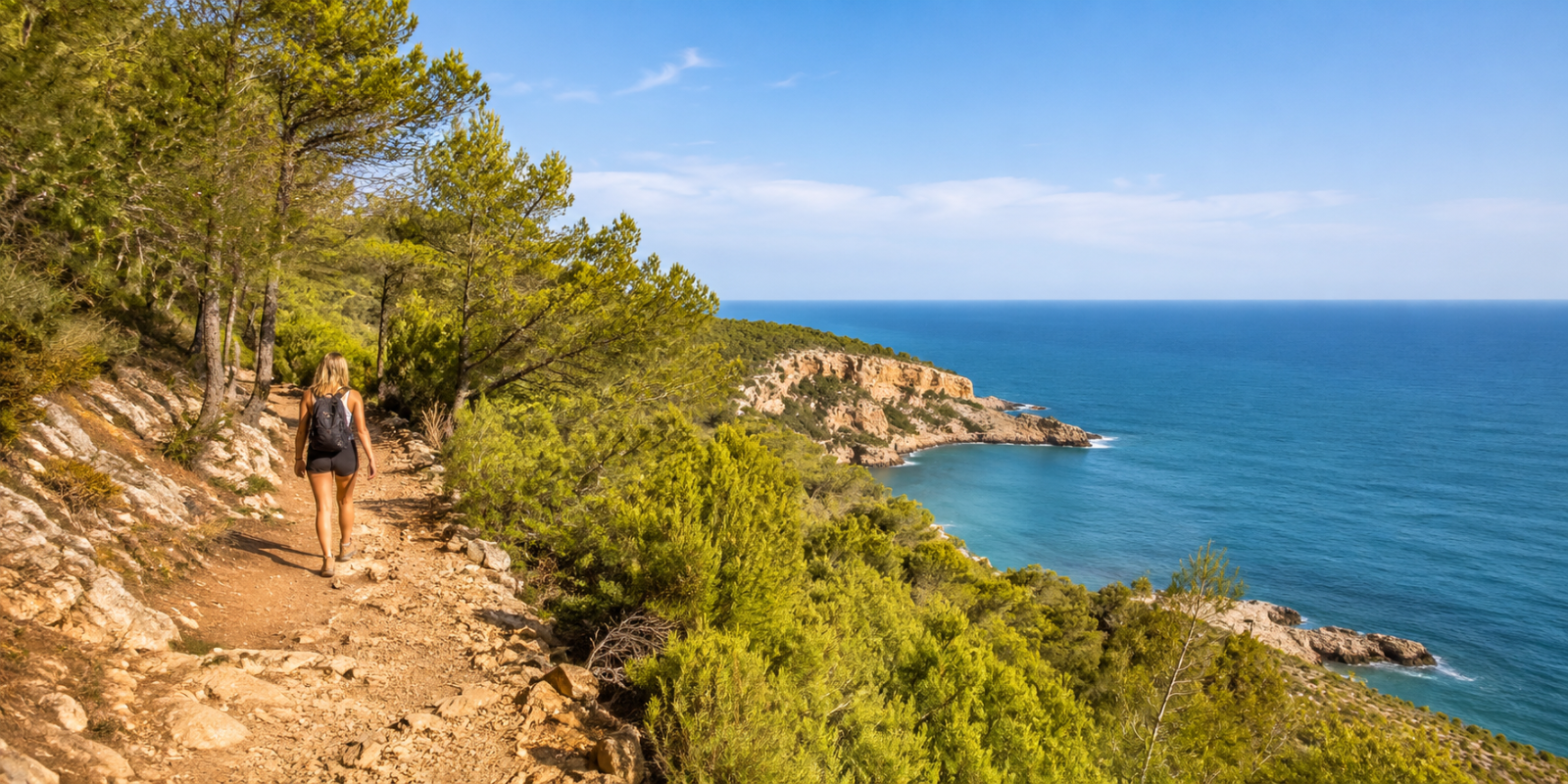 Randonnée dans la Serra d’Irta près d’Alcoceber avec sentier côtier et vue panoramique sur la Méditerranée