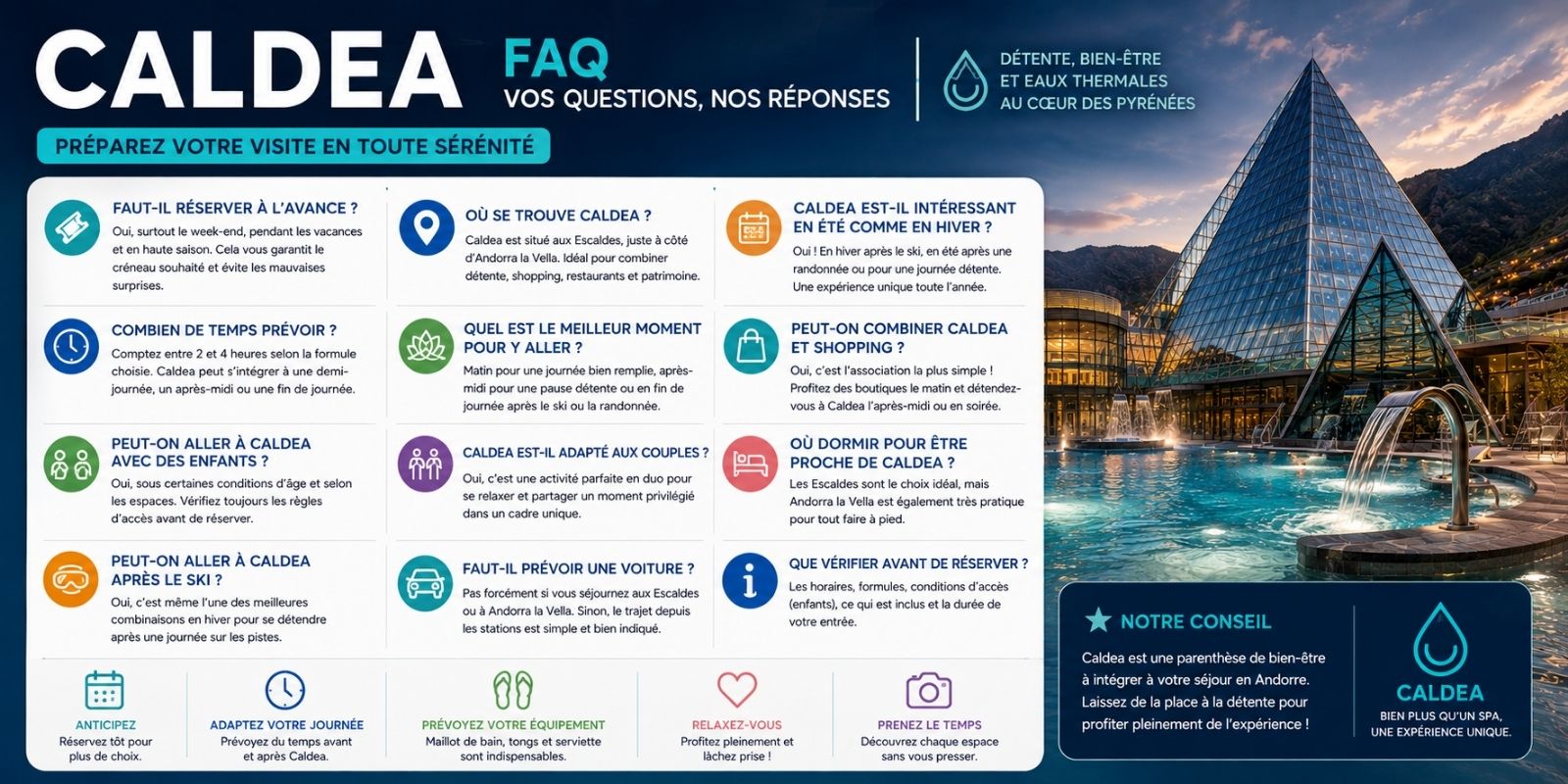 Guide FAQ Caldea en Andorre