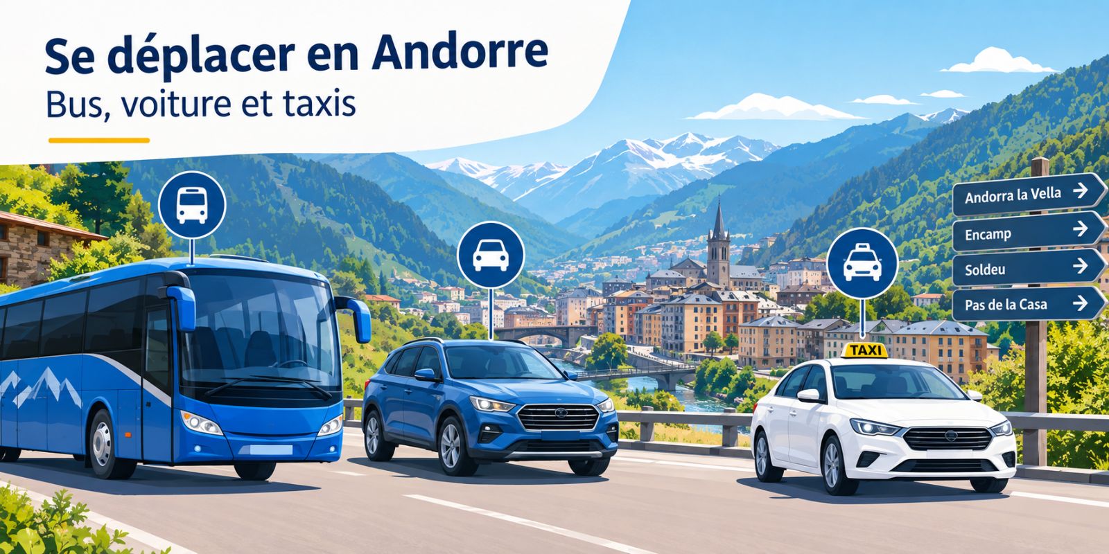 Se déplacer en Andorre : bus, voitures et taxis
