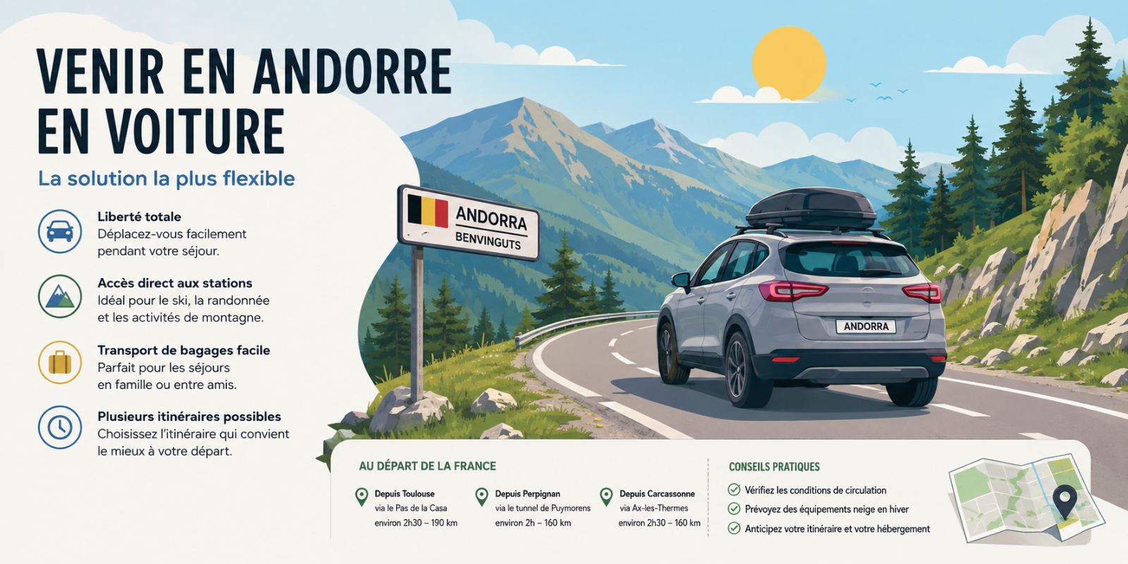 Voyage en voiture vers l’Andorre