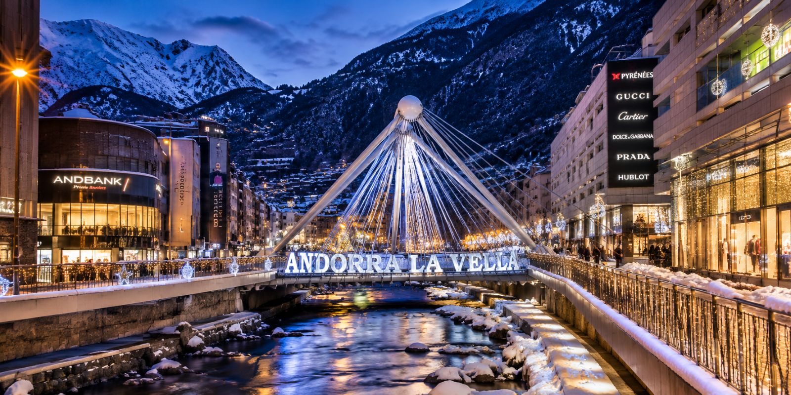 Andorre-la-Vieille sous les lumières d’hiver