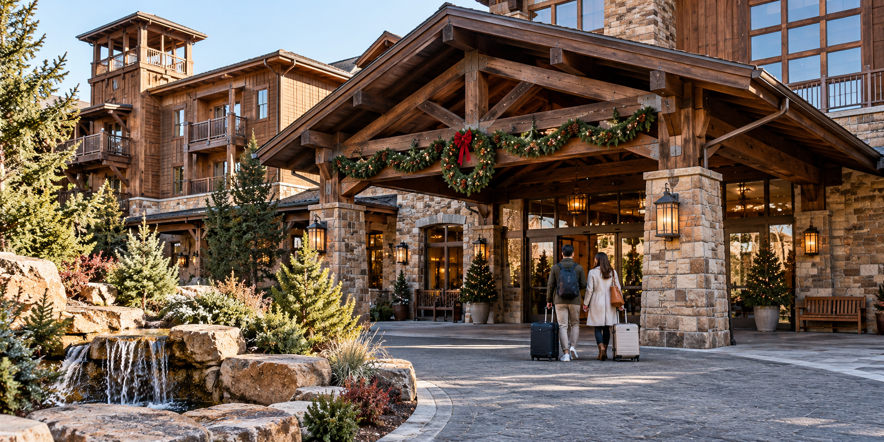 Hôtel de style lodge inspiré du PortAventura Colorado Creek pour un séjour de Nouvel An