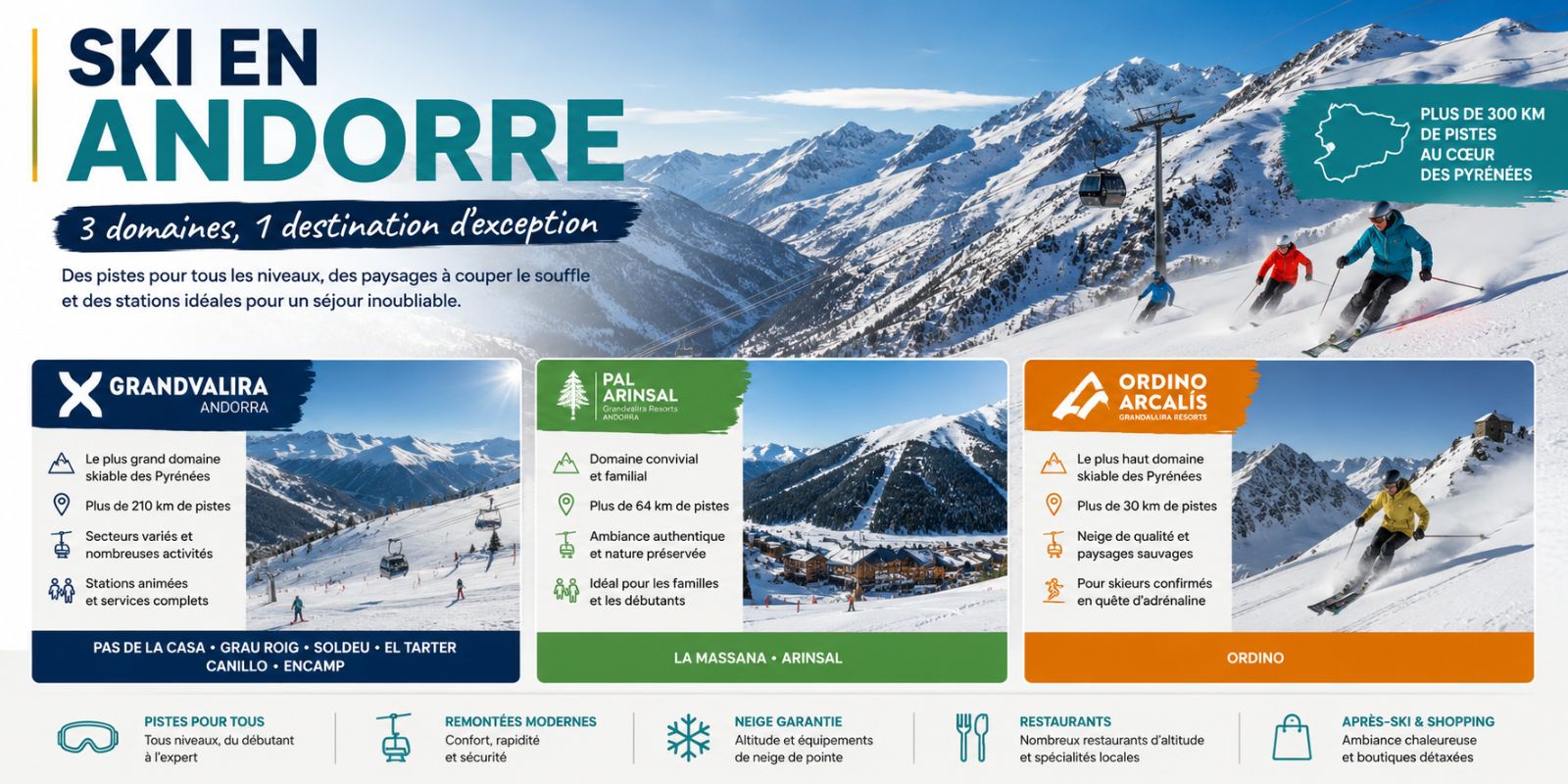 Ski en Andorre : trois domaines d’exception
